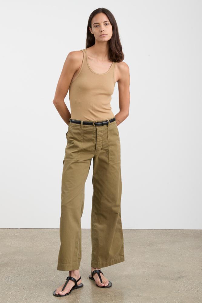 Leon Boy Pant in Military Green