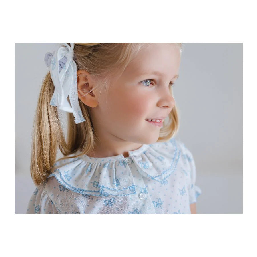 Blue Bows Pajama Set