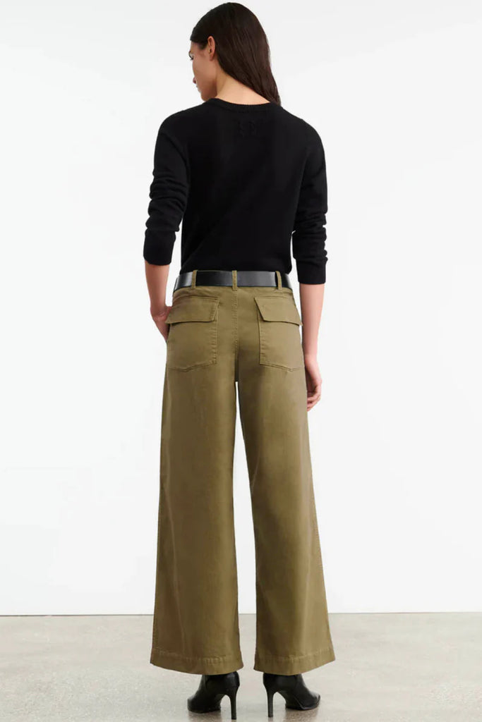 Leon Boy Pant in Military Green