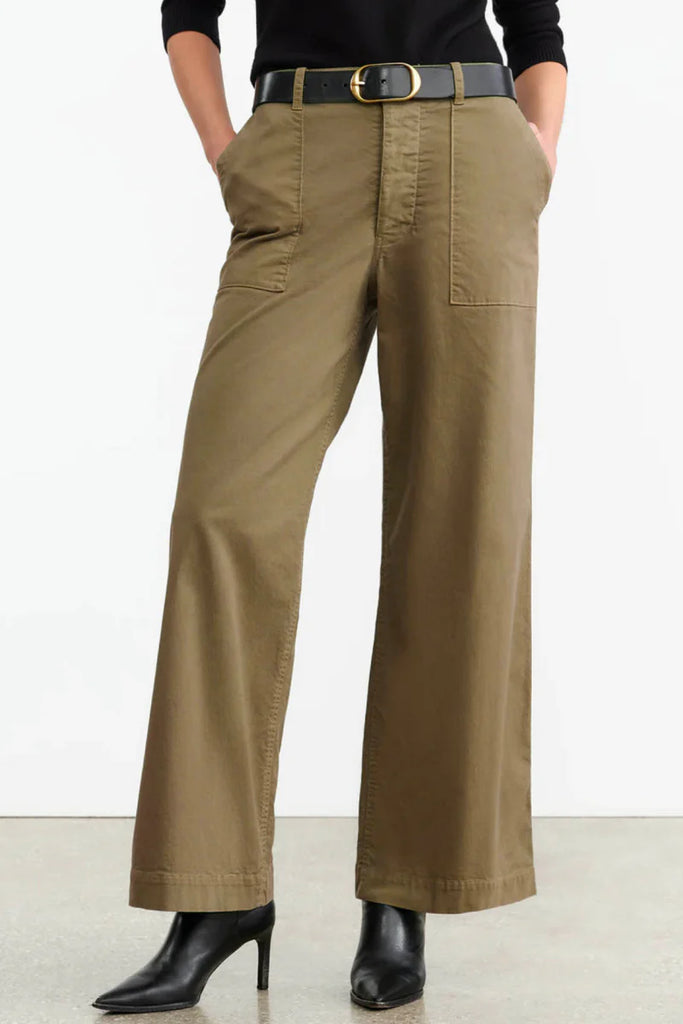 Leon Boy Pant in Military Green