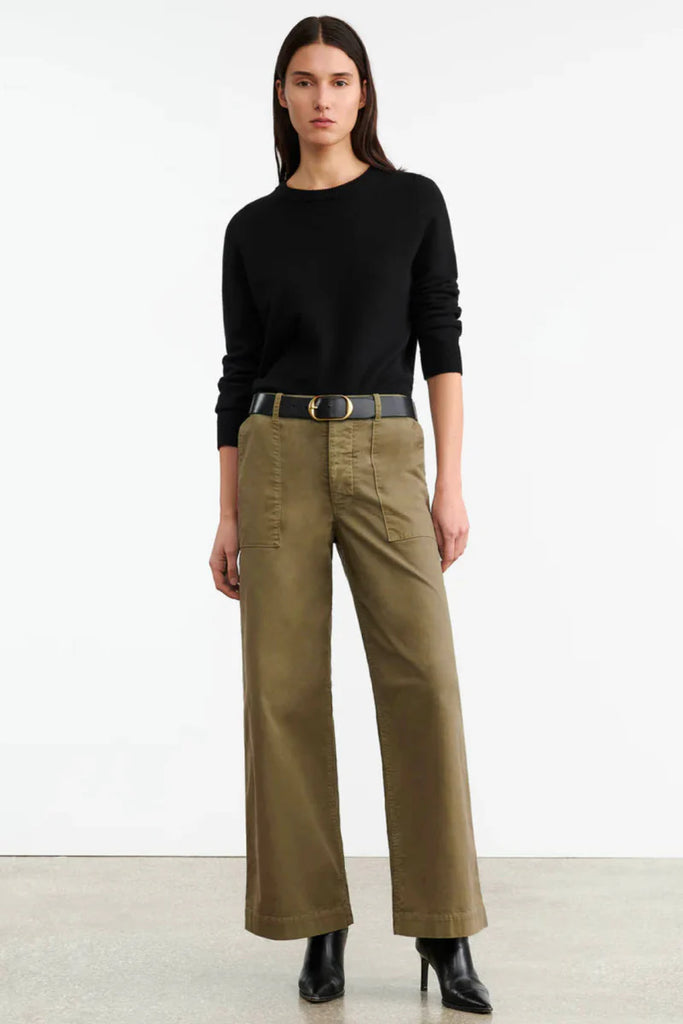 Leon Boy Pant in Military Green