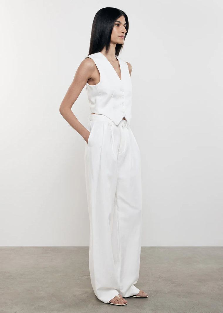 Twill Sartorial Pant in Off White