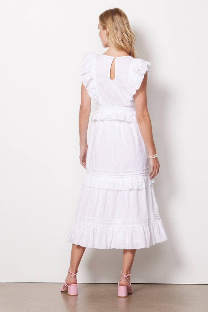 Cherie Midi Dress in White