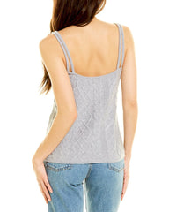 Brie Cable Knit Cami in Heather Grey