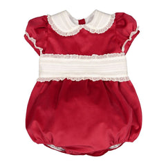 Santa Red Velvet Romper