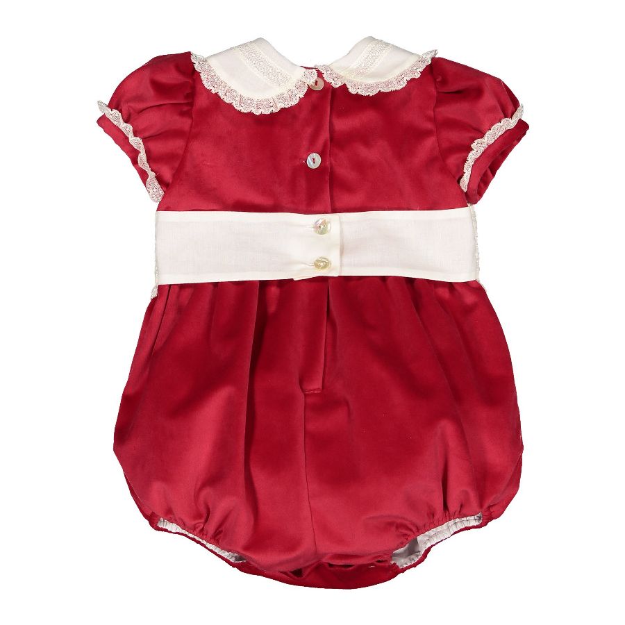 Santa Red Velvet Romper