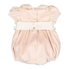 Powder Pink Velvet Romper