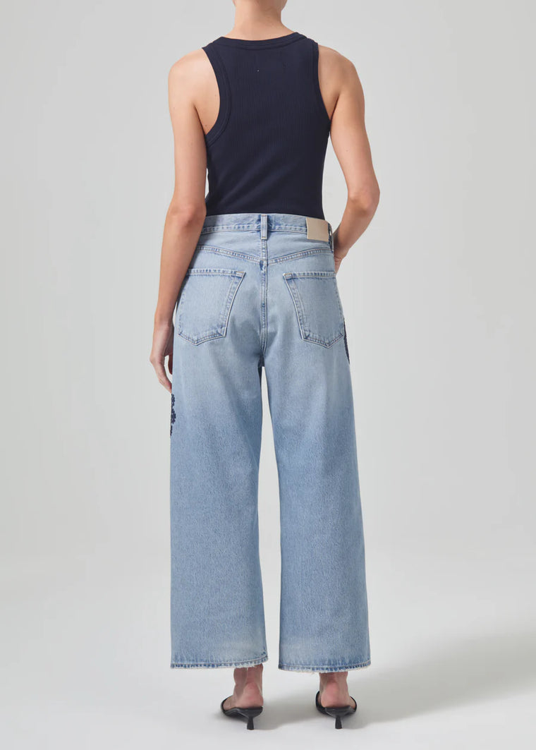 Citizens of Humanity Crochet Embellished Gaucho Vintage Wide Leg