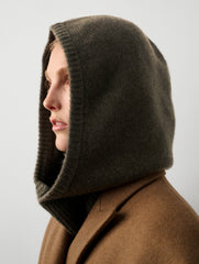 Cashmere Balaclava Hood in Thyme Heather