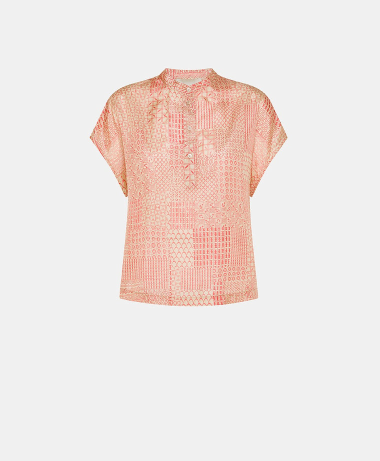 Paso Blouse in Panna/Corallo