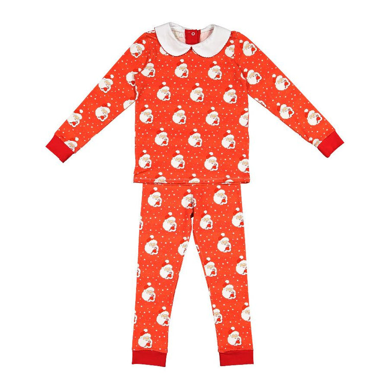 Red Santa Glows Girl Pajama