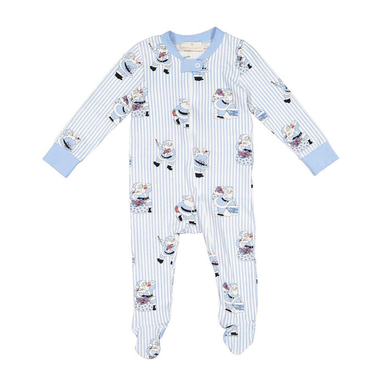 Santa Blues Baby Boy Pajamas in Blue