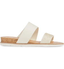 Vala Wedge Slide Sandal in Off White