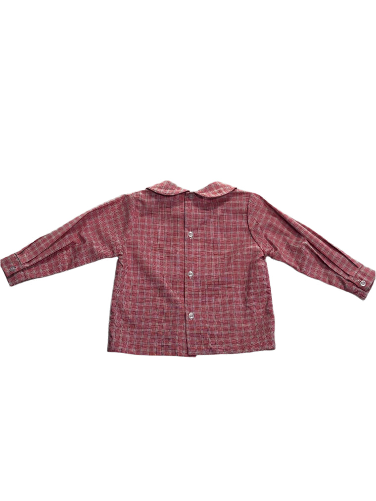 Wembley Plaid Pipe Red Boys Shirt