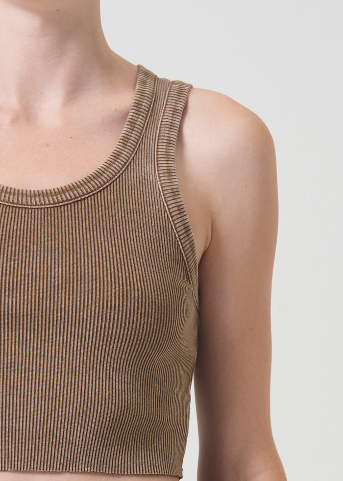 Cropped Poppy Tank in Bamboo