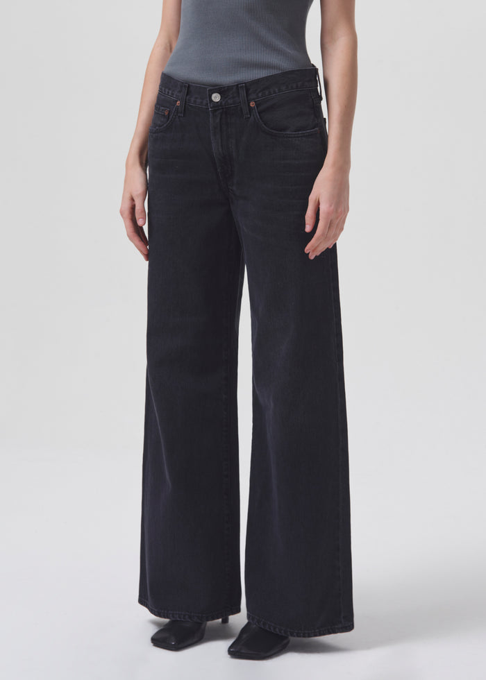 Clara Low Rise Baggy Jean in Mascara