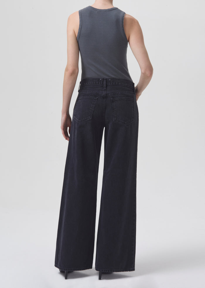 Clara Low Rise Baggy Jean in Mascara