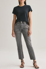 Ripley Mid Rise Jeans in Washed Grey