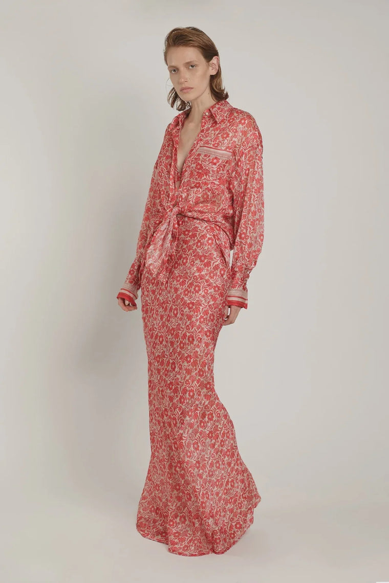 Stanley Top in Red Print