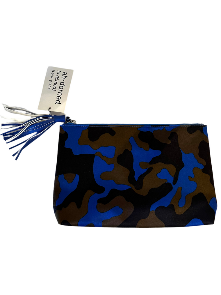 Blue Nylon Camo Clutch w/ Tassel in Blue Camo