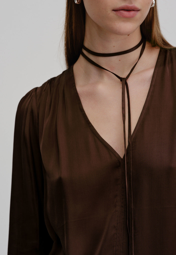 Sky Blouse in Dark Chocolate