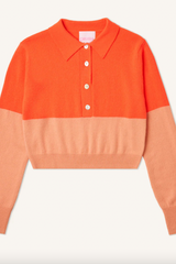 Color Block Chiquita Polo in Nectar/Coral