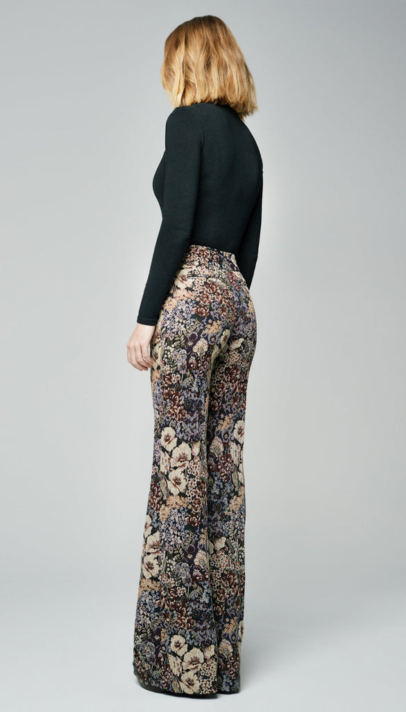 Wide Leg Trouser in Midnight Tapestry