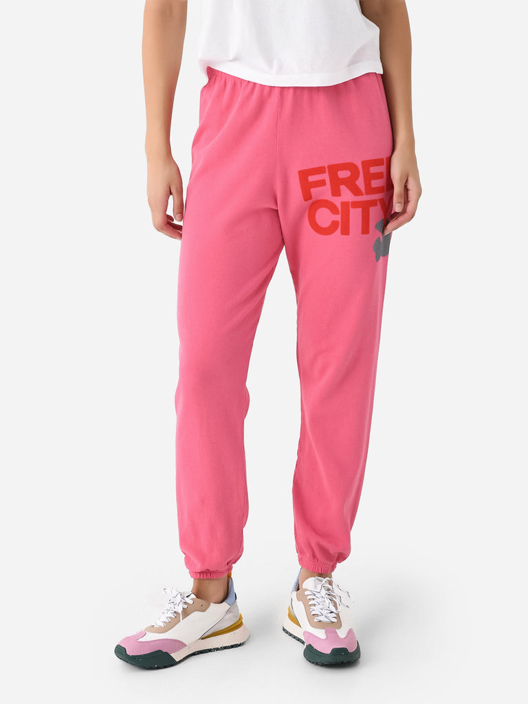 Large Sweatpant in Pink Plant/Silver
