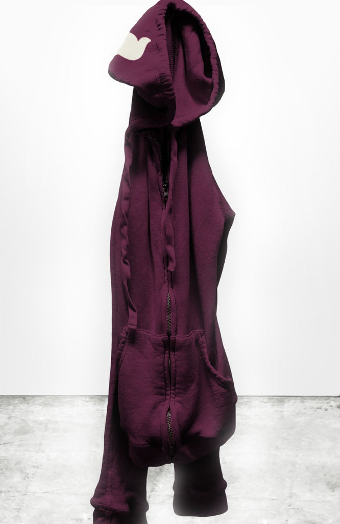 Superfluff Lux Zip Hoodie in Eggplant