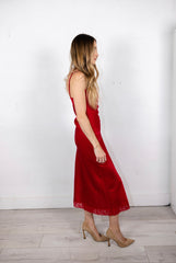 Liz Slip Dress in Ruby