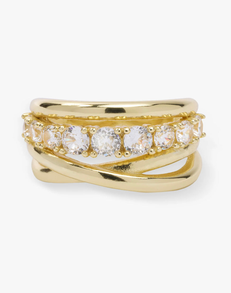 "Oh She Fancy" Stacked Diamond Ring in Gold