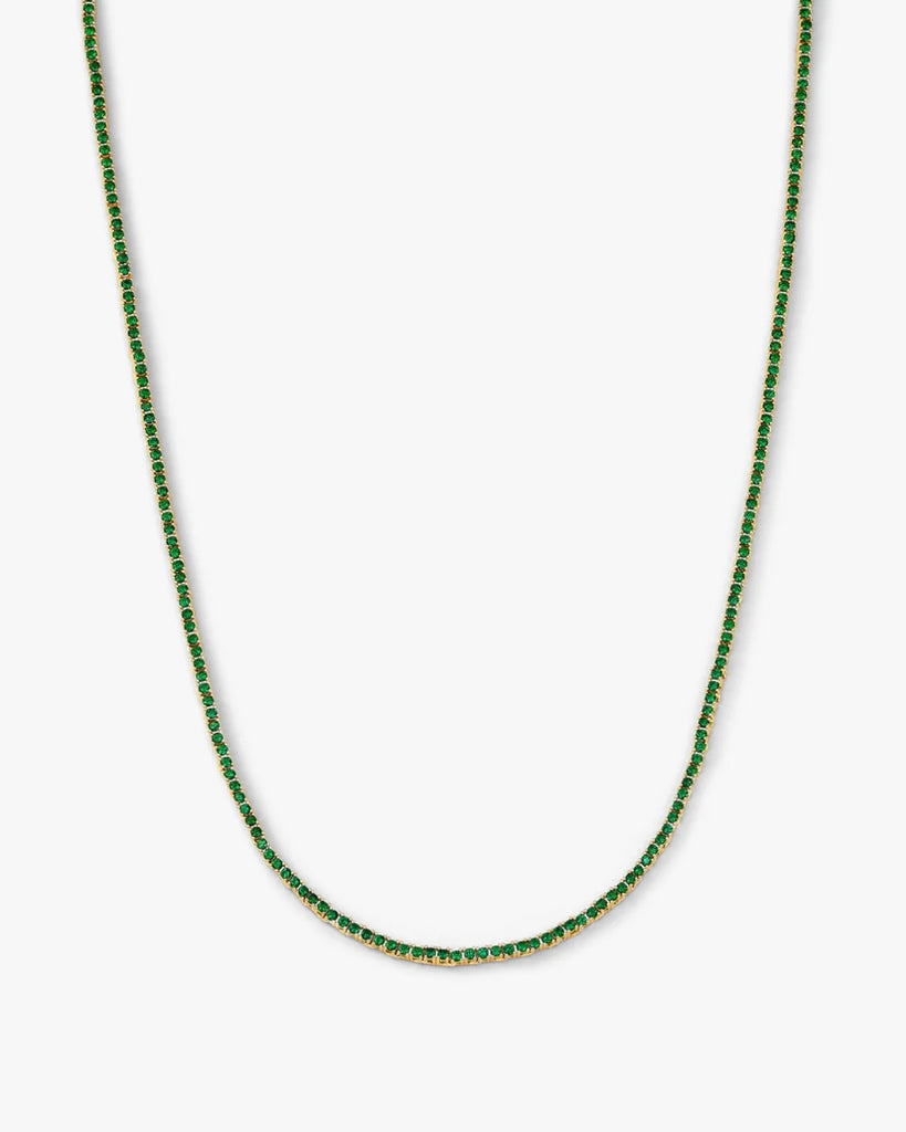 Baby Heiress Necklace in Emerald 15"