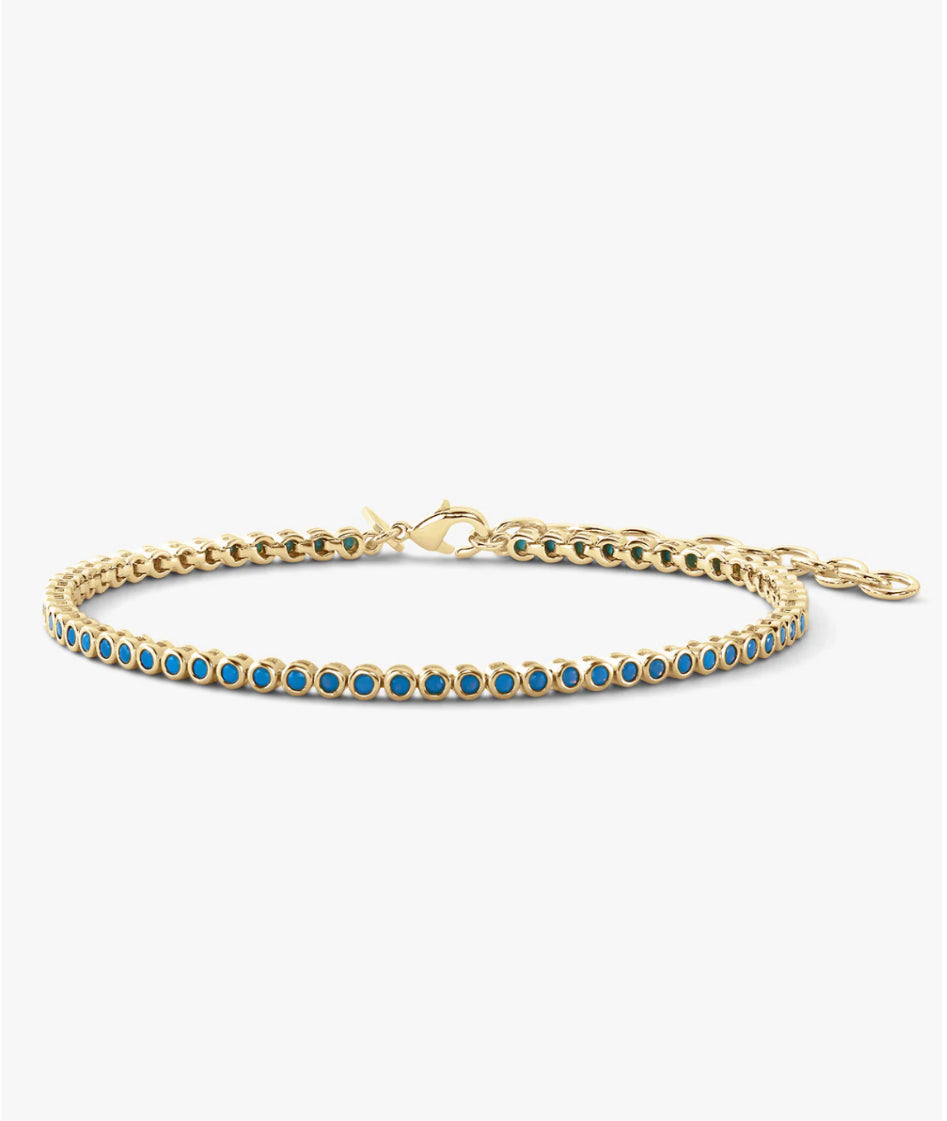 Baby Baroness Anklet in Gold/Turquoise