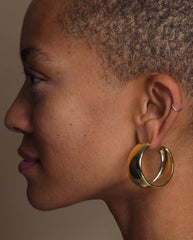 "She's So Smooth" Mama Hoops in Gold