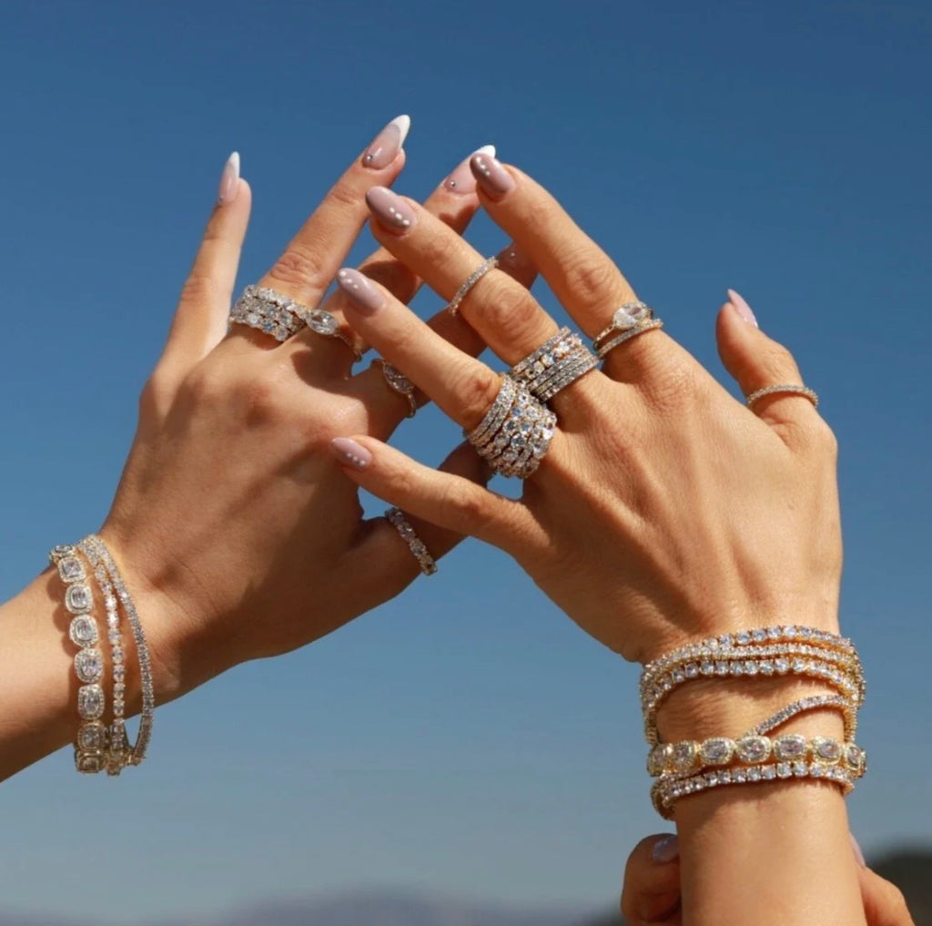 The Baby Heiress Ring in Gold/White Diamondettes