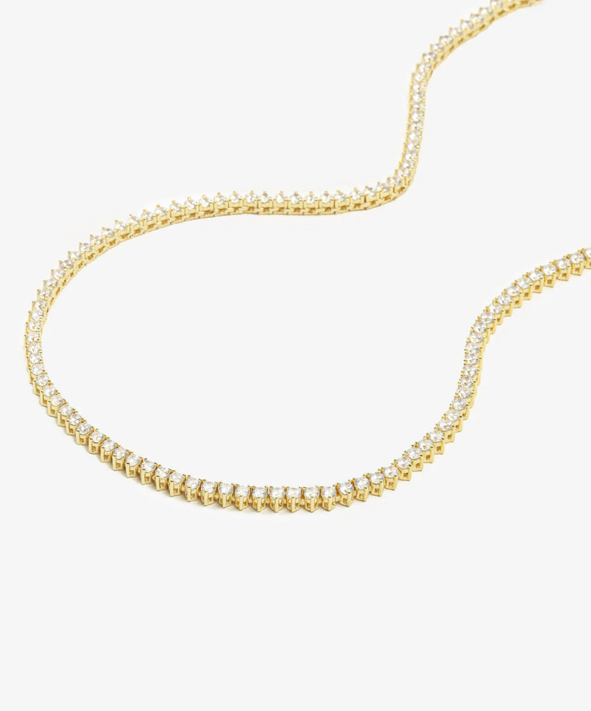 Not Your Basic Tennis Necklace 18" in Gold