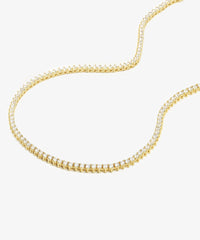 Not Your Basic Tennis Necklace 18" in Gold