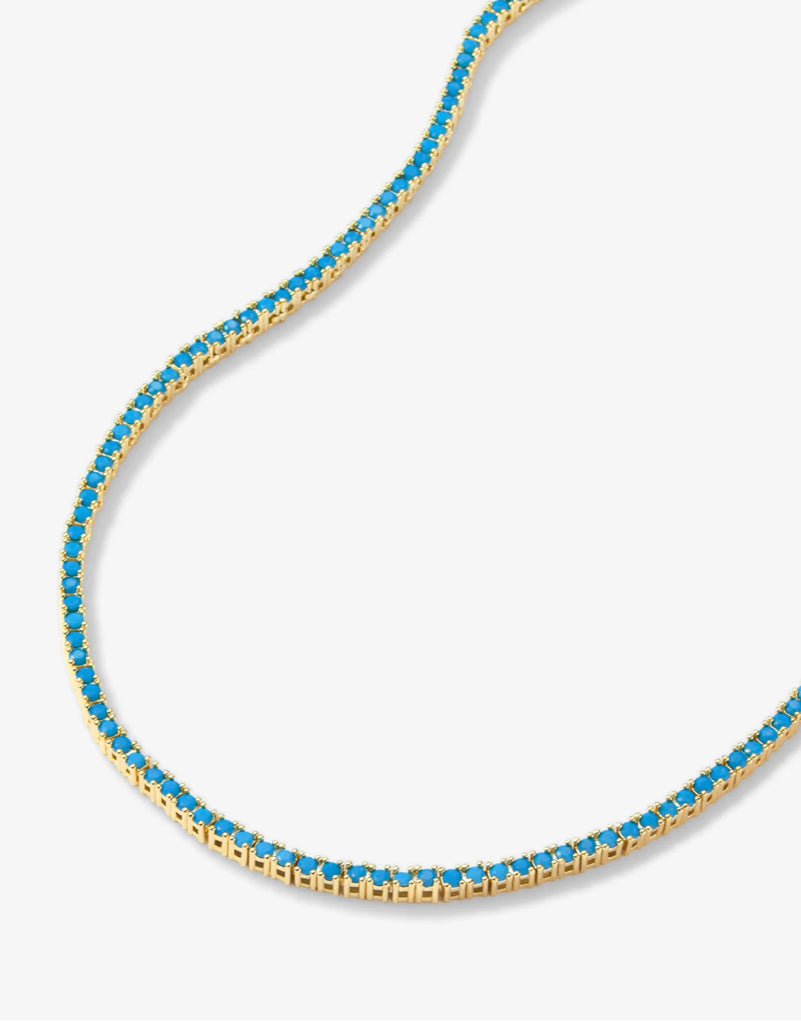 Baby Heiress Necklace in Turquoise 15"