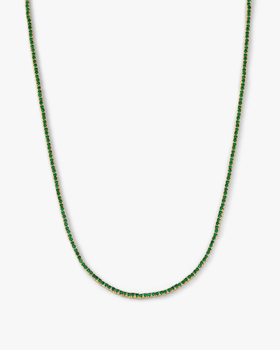 Baby Heiress Necklace in Emerald 18"