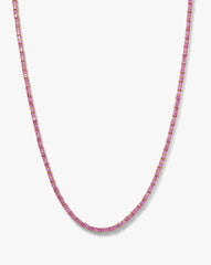 Baby Heiress Necklace (15") in Gold/Pink Diamonds