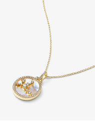 Zodiac Constellation Necklace in Gold