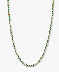 Baby Baroness Necklace (15") in Gold/Emerald