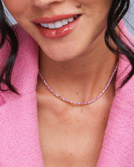 Baby Heiress Necklace (15") in Gold/Pink Diamonds