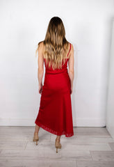 Liz Slip Dress in Ruby