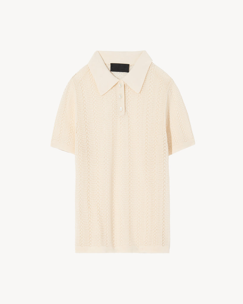 Kenza Button Up Sweater in Ivory