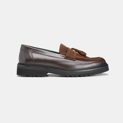 Richee Penny Loafer in Crust Leather Brown Suede