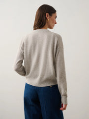 Cashmere Pocket Cardigan in Misty Grey Heather