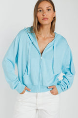 Rio Crop Hoodie in Atlantis