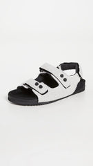 Velcro Puffy Jersey Sandal in Grey