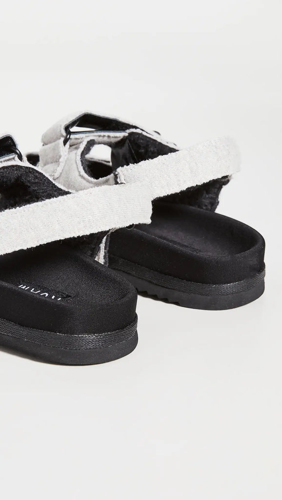 Velcro Puffy Jersey Sandal in Grey